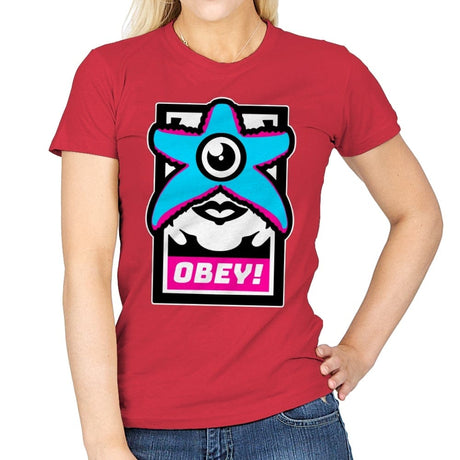 OBEY STARRO! - Best Seller - Womens T-Shirts RIPT Apparel Small / Red