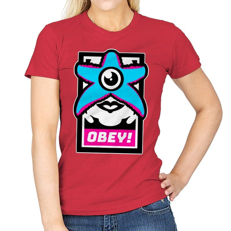 OBEY STARRO! - Best Seller - Womens T-Shirts RIPT Apparel Small / Red