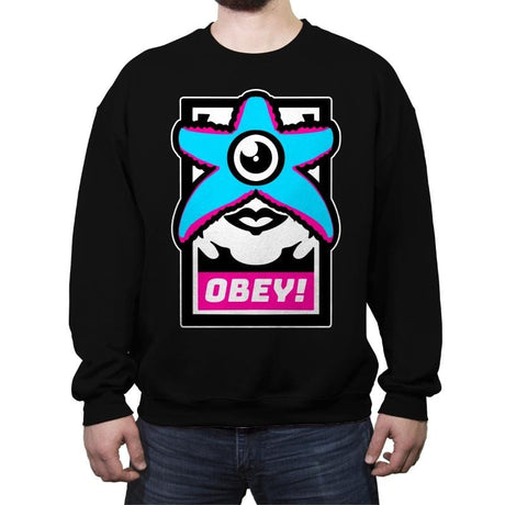 OBEY STARRO! - Crew Neck Sweatshirt Crew Neck Sweatshirt RIPT Apparel Small / Black