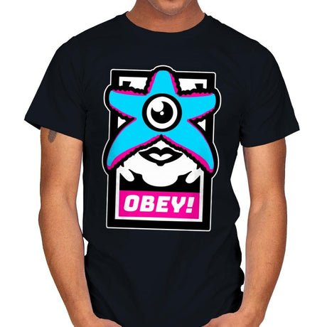 OBEY STARRO! - Mens T-Shirts RIPT Apparel Small / Black
