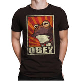 Obey The Hypnotoad! - Best Seller - Mens Premium T-Shirts RIPT Apparel Small / Dark Chocolate