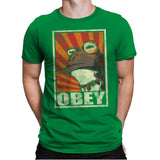 Obey The Hypnotoad! - Best Seller - Mens Premium T-Shirts RIPT Apparel Small / Kelly Green