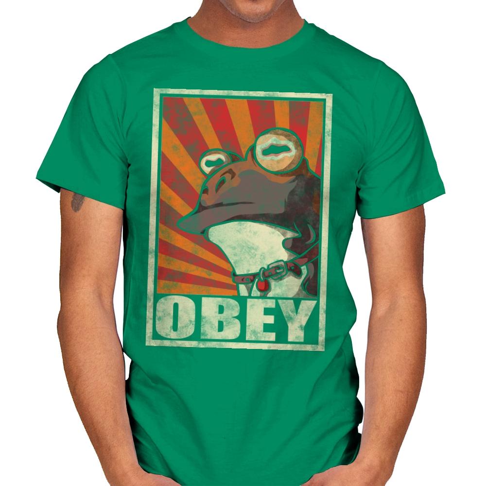 Obey The Hypnotoad! - Best Seller - Mens T-Shirts RIPT Apparel Small / Kelly Green