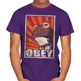 Obey The Hypnotoad! - Best Seller - Mens T-Shirts RIPT Apparel Small / Purple