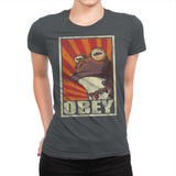 Obey The Hypnotoad! - Best Seller - Womens Premium T-Shirts RIPT Apparel Small / Heavy Metal
