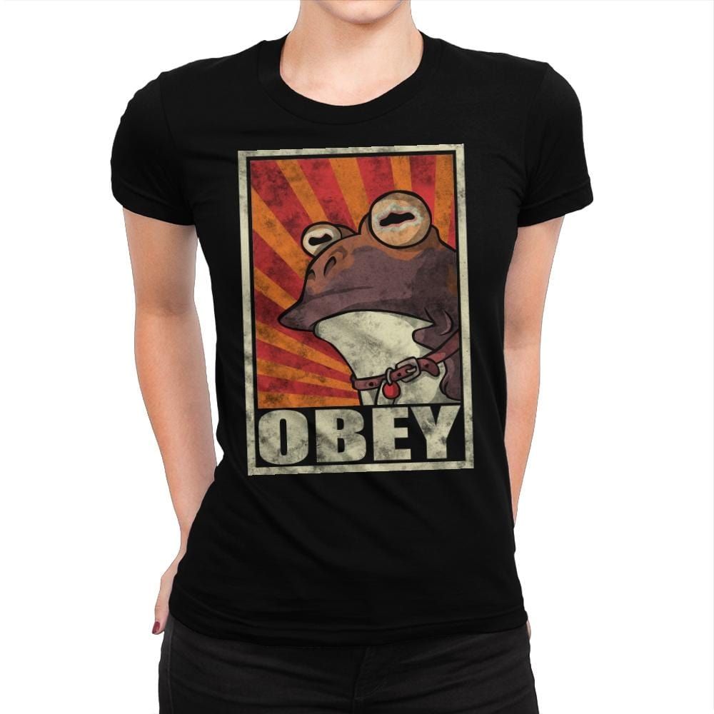 Obey The Hypnotoad! - Best Seller - Womens Premium T-Shirts RIPT Apparel Small / Indigo