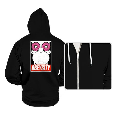 Obeysity - Hoodies Hoodies RIPT Apparel Small / Black