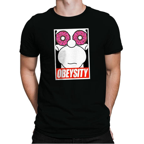 Obeysity - Mens Premium T-Shirts RIPT Apparel Small / Black