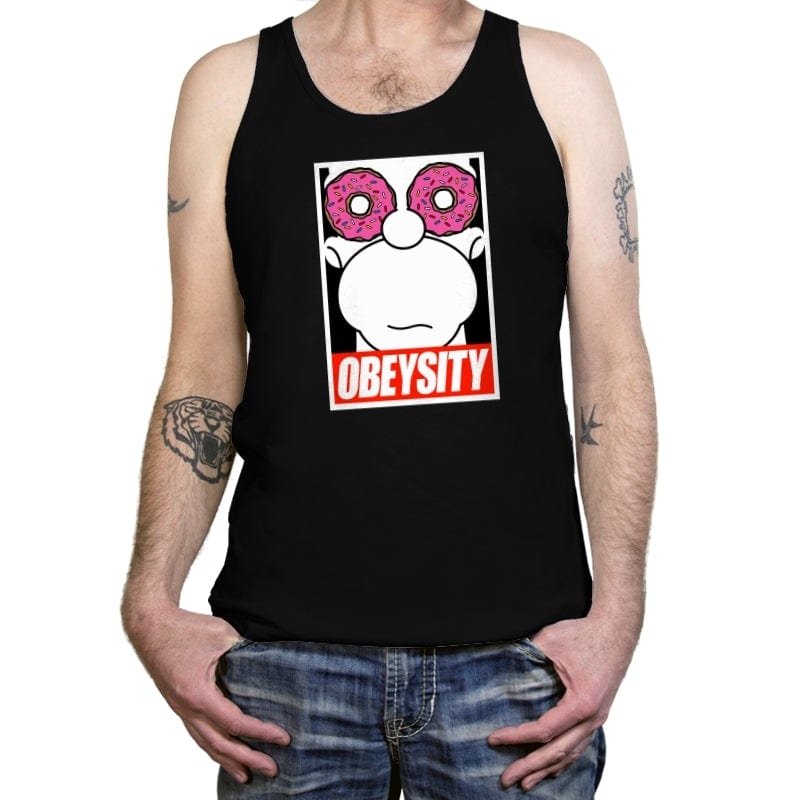 Obeysity - Tanktop Tanktop RIPT Apparel X-Small / Black