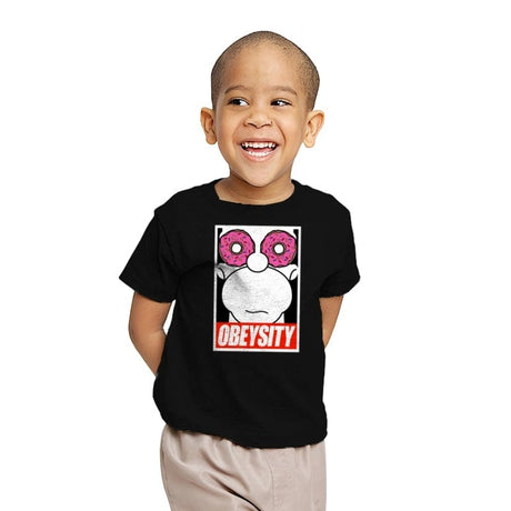 Obeysity - Youth T-Shirts RIPT Apparel X-small / Black