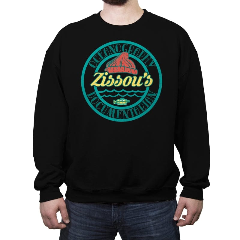 Oceanography & Documentarian  - Crew Neck Sweatshirt Crew Neck Sweatshirt RIPT Apparel Small / Black