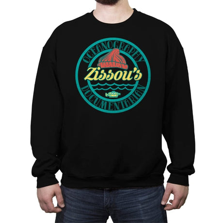 Oceanography & Documentarian  - Crew Neck Sweatshirt Crew Neck Sweatshirt RIPT Apparel Small / Black