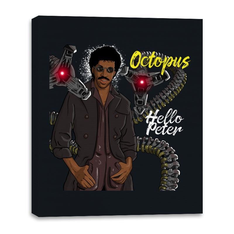 Octopus Hello Peter - Canvas Wraps Canvas Wraps RIPT Apparel 16x20 / Black