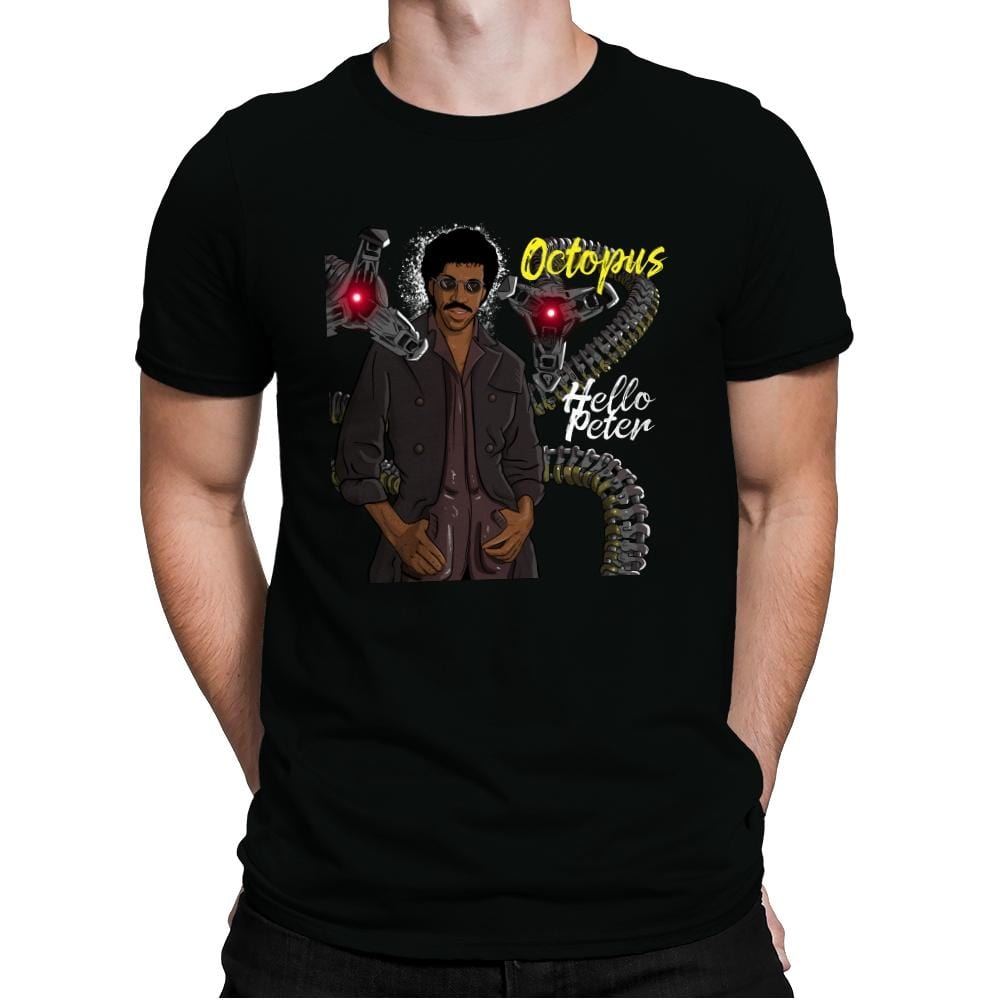 Octopus Hello Peter - Mens Premium T-Shirts RIPT Apparel Small / Black