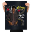 Octopus Hello Peter - Prints Posters RIPT Apparel 18x24 / Black