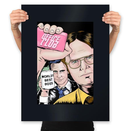Office Club - Prints Posters RIPT Apparel 18x24 / Black