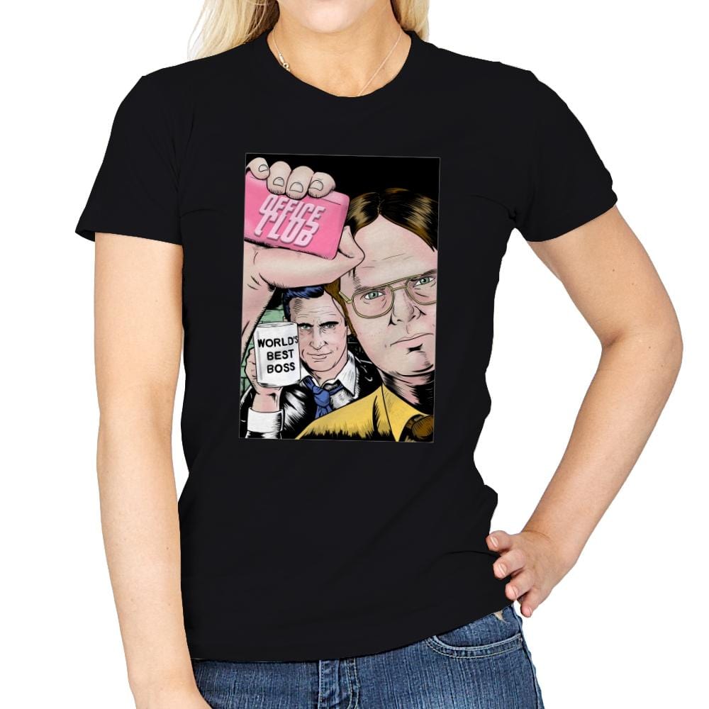 Office Club - Womens T-Shirts RIPT Apparel Small / Black