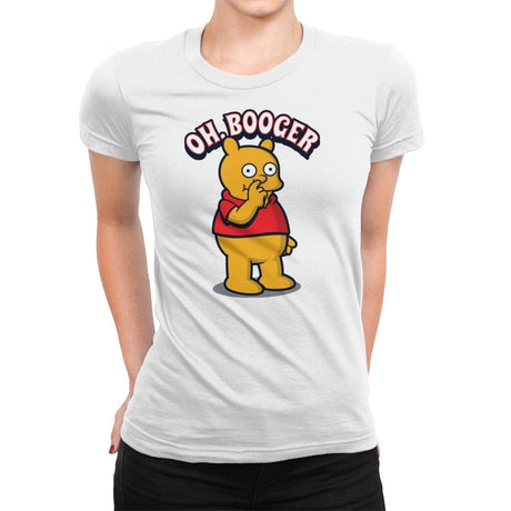 Oh, Booger - Womens Premium T-Shirts RIPT Apparel Small / White