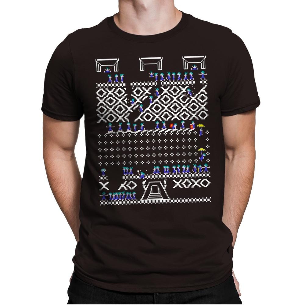 Oh No! Its Christmas! - Ugly Holiday - Mens Premium T-Shirts RIPT Apparel Small / Dark Chocolate