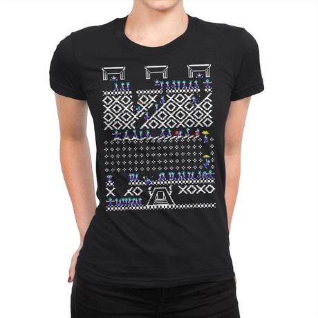 Oh No! Its Christmas! - Ugly Holiday - Womens Premium T-Shirts RIPT Apparel Small / Black