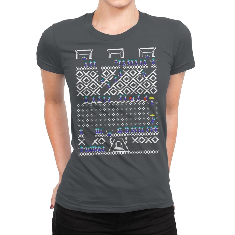 Oh No! Its Christmas! - Ugly Holiday - Womens Premium T-Shirts RIPT Apparel Small / Heavy Metal