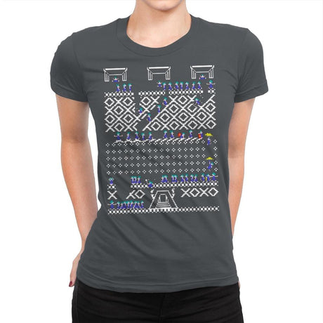Oh No! Its Christmas! - Ugly Holiday - Womens Premium T-Shirts RIPT Apparel Small / Heavy Metal