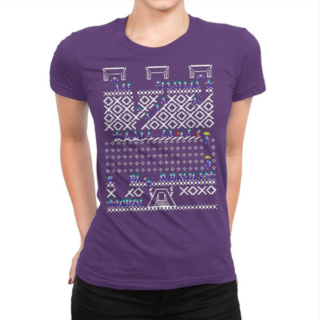 Oh No! Its Christmas! - Ugly Holiday - Womens Premium T-Shirts RIPT Apparel Small / Purple Rush