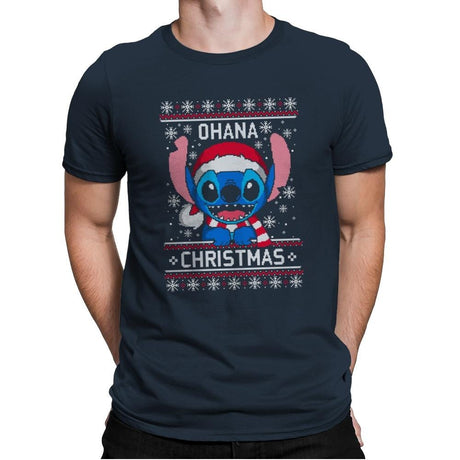 Ohana Christmas - Ugly Holiday - Mens Premium T-Shirts RIPT Apparel Small / Indigo