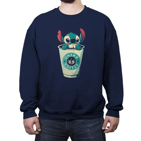Ohana Coffee - Crew Neck Sweatshirt Crew Neck Sweatshirt RIPT Apparel Small / Navy