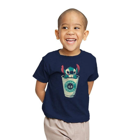Ohana Coffee - Youth T-Shirts RIPT Apparel X-small / Navy