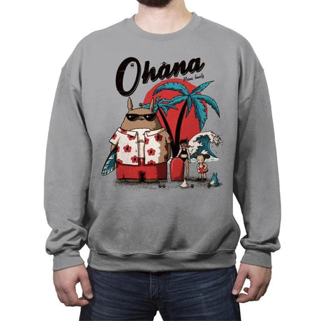 Ohana - Crew Neck Sweatshirt Crew Neck Sweatshirt RIPT Apparel