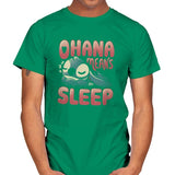 Ohana Means Sleep - Mens T-Shirts RIPT Apparel Small / Kelly Green