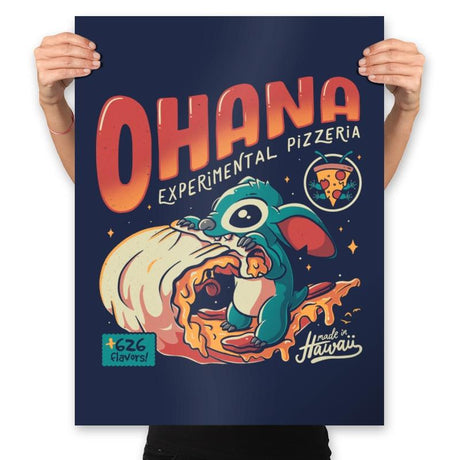 Ohana Pizzeria - Prints Posters RIPT Apparel 18x24 / Navy
