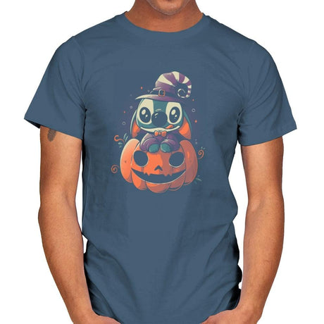 Ohana Pumpkin - Anytime - Mens T-Shirts RIPT Apparel Small / Indigo Blue
