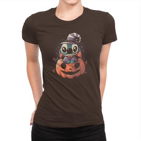 Ohana Pumpkin - Anytime - Womens Premium T-Shirts RIPT Apparel Small / Dark Chocolate