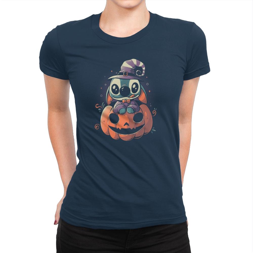 Ohana Pumpkin - Anytime - Womens Premium T-Shirts RIPT Apparel Small / Midnight Navy