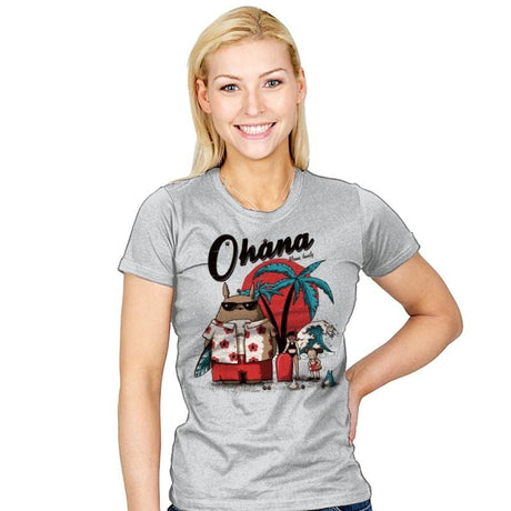 Ohana - Womens T-Shirts RIPT Apparel Small / Silver