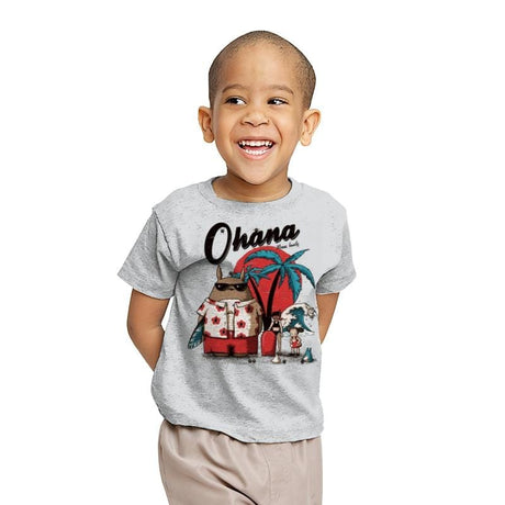 Ohana - Youth T-Shirts RIPT Apparel X-small / Sport grey