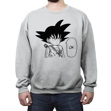 Ok - Sangoku - Crew Neck Sweatshirt Crew Neck Sweatshirt RIPT Apparel Small / Sport Gray
