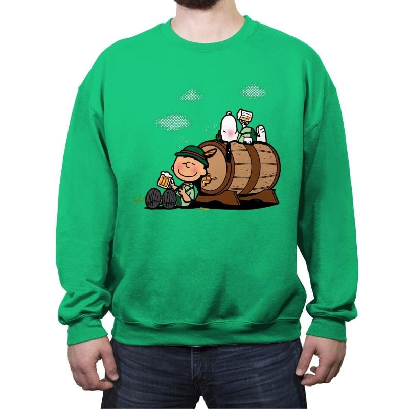 Oktoberfest Nuts - Crew Neck Sweatshirt Crew Neck Sweatshirt RIPT Apparel Small / Irish Green