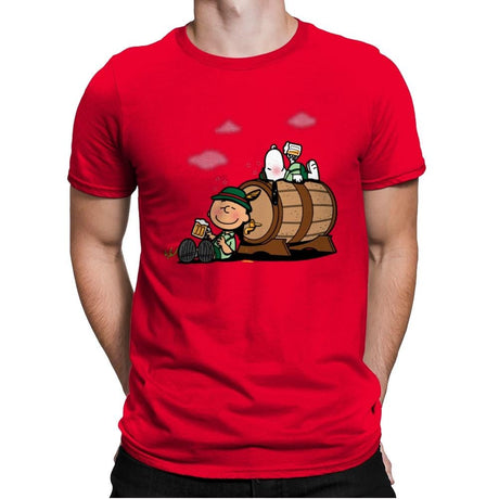 Oktoberfest Nuts - Mens Premium T-Shirts RIPT Apparel Small / Red