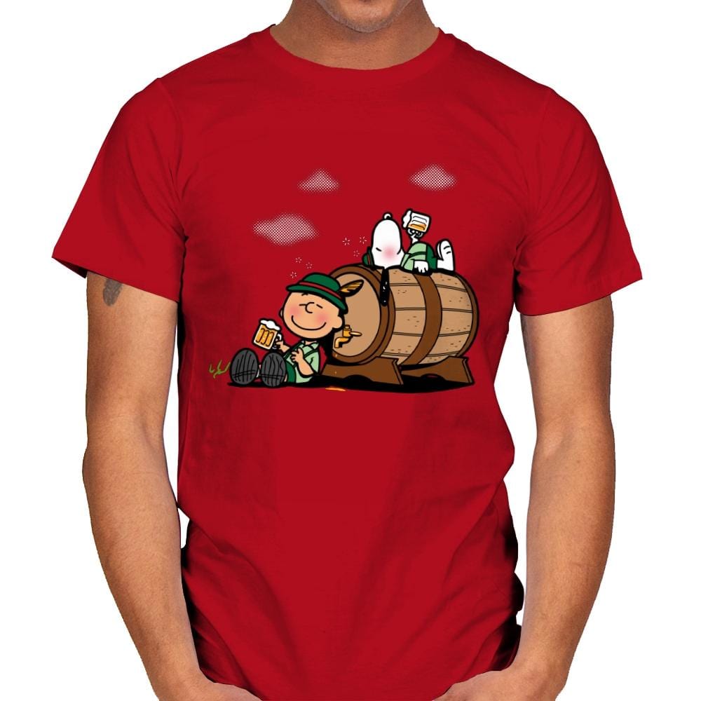 Oktoberfest Nuts - Mens T-Shirts RIPT Apparel Small / Red