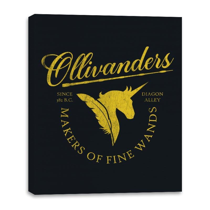 Ollivanders Wand Shop - Canvas Wraps Canvas Wraps RIPT Apparel 16x20 / Black