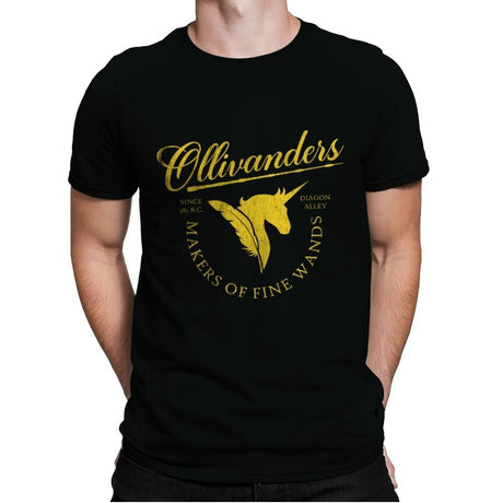 Ollivanders Wand Shop - Mens Premium T-Shirts RIPT Apparel Small / Black