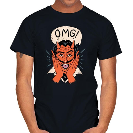 OMG Satan! - Mens T-Shirts RIPT Apparel Small / Black