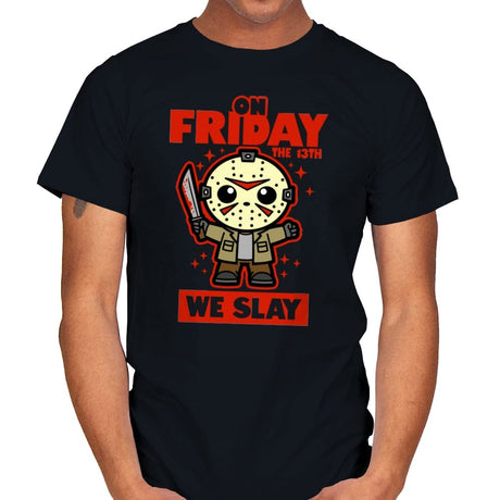 On Friday We Slay - Mens T-Shirts RIPT Apparel Small / Black