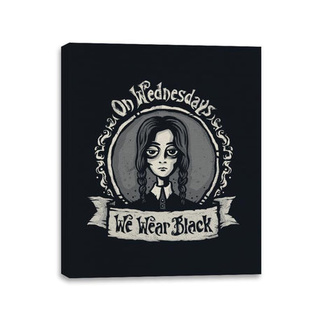 On Wednesdays We Wear Black - Canvas Wraps Canvas Wraps RIPT Apparel 11x14 / Black
