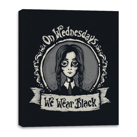 On Wednesdays We Wear Black - Canvas Wraps Canvas Wraps RIPT Apparel 16x20 / Black
