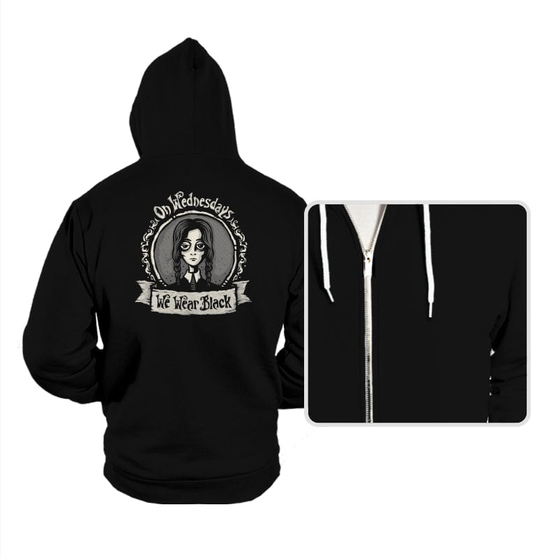 On Wednesdays We Wear Black - Hoodies Hoodies RIPT Apparel Small / Black