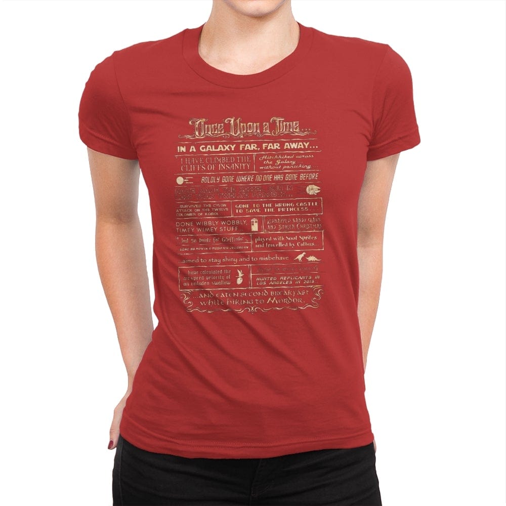 Once Upon a Time - Best Seller - Womens Premium T-Shirts RIPT Apparel Small / Red